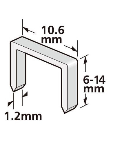 Spony Strend Pro Premium J906, 6 mm, sponky do sponkovačky, 1.2x10.6 mm, bal. 1000 ks