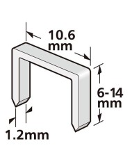 Spony Strend Pro Premium J912, 12 mm, sponky do sponkovačky, 1.2x10.6 mm, bal. 1000 ks
