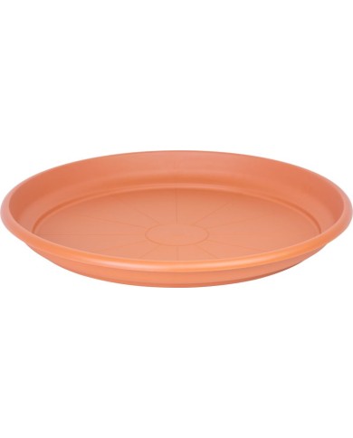 Podložka pod kvetináč ICS ERICA okrúhla, farba terakota, plast, 65 cm