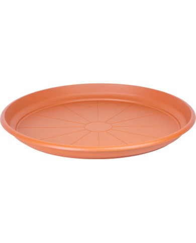 Podložka pod kvetináč ICS ERICA okrúhla, farba terakota, plast, 80 cm