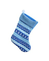 Ozdoba MagicHome Vianoce, ponožka, modrá, vianočný motív, bal. 5 ks