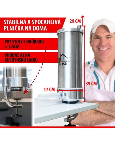 Plnička MagicHome SM206, na klobásy a jaternice, vertikálna, 3 kg, ručná