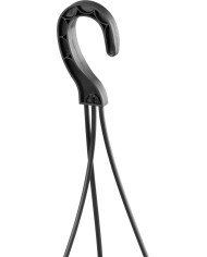 Kvetináč RATOLLA Round W 240, visiaci, antracit, s podložkou, závesný, s vešiakom