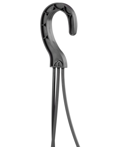 Kvetináč RATOLLA Round W 240, visiaci, hnedý, s podložkou, závesný, s vešiakom