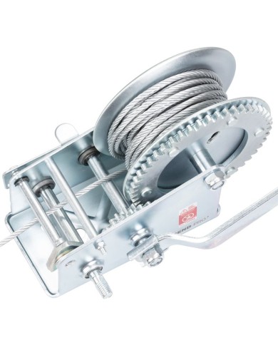 Naviják Strend Pro HW-100-1350, račňový, ručný, oceľové lano L-10 m/5 mm, max. 1350 kg