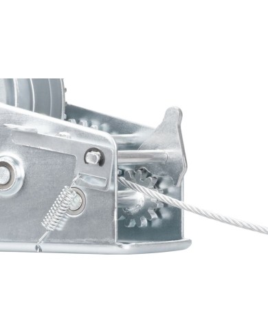 Naviják Strend Pro HW-100-1350, račňový, ručný, oceľové lano L-10 m/5 mm, max. 1350 kg