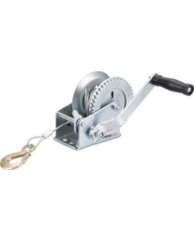 Naviják Strend Pro HW-100-400, račňový, ručný, oceľové lano L-8 m/4.5 mm, max. 400 kg