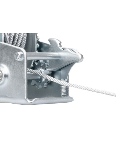 Naviják Strend Pro HW-100-400, račňový, ručný, oceľové lano L-8 m/4.5 mm, max. 400 kg