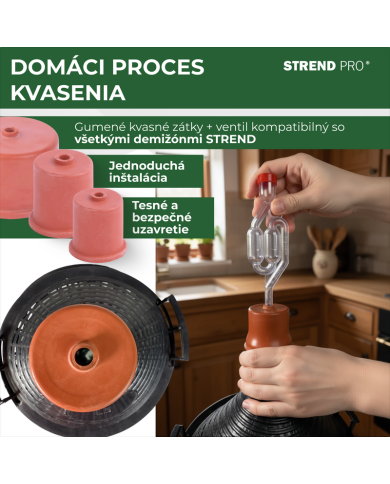 Demižón Strend Pro Cada Inco, 25 lit. sklenený, demižón na víno a pálenku, plastový kryt