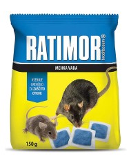Návnada RATIMOR® Brodifacoum fresh bait, na myši a potkany, 150 g, mäkká