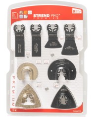 Sada nástrojov Strend Pro TAS-GP117 pílové listy, polkruhy a držiak do multibrúsky, 8-dielna