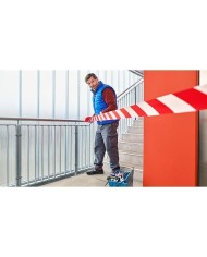 Páska tesa® SIGNAL, 80 mm, výstražná, červená/biela, L-100 m