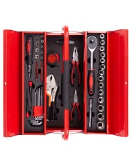 Sada náradia Strend Pro S264, 64 dielna, v kovovom kufri, 1/2"+1/4"