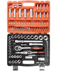 Sada náradia Strend Pro S210, 108 dielna, v kufri, 1/4"+1/2"