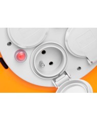 Kábel Strend Pro CR038, predlžovací, L-30 m, 4x zásuvka, IP44, čierna guma, na bubne