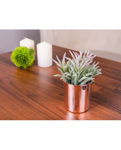 Sukulent MagicHome S31274, 16 cm, črepník- keramika, zlatý, umelý