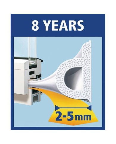 Tesnenie tesamoll® profil P, 9 mm, biele, L-100 m, na okná a dvere,