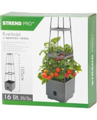 Kvetináč Strend Pro Herrison FP8018, s opornou vežou, 250x250x1050 mm