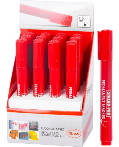 Značkovač Strend Pro Permanent, červený