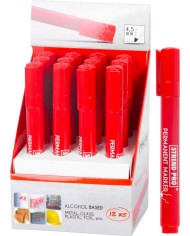 Značkovač Strend Pro Permanent, červený