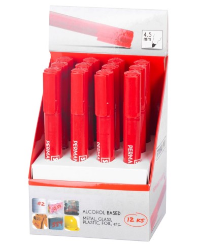 Značkovač Strend Pro Permanent, červený