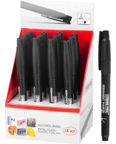 Značkovač Strend Pro Thin, tenký, čierny