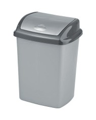 Kôš Curver® DOMINIK 25 lit., strieborný/grafitový, na odpad