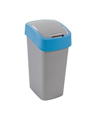 Kôš Curver® FLIP BIN 9 lit., šedostrieborný/modrý, na odpad
