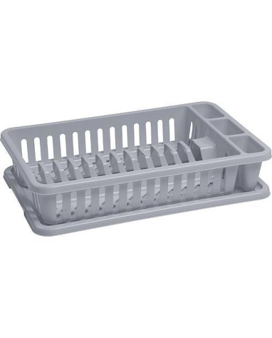 Odkvapkávač Curver® 173415, na kuchynský riad, šedý Lux, 42x26.5x8.8 cm