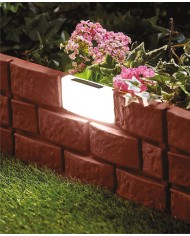 Obruba Strend Pro Garden GB004, 45x29 cm, plastová, Solar, LED, bal. 4 ks, dĺžka cca 1,80 m