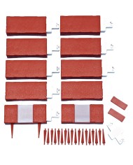 Obruba Strend Pro Garden GE089, 20x9x4 cm, PP, Solar, LED, bal. 10 ks, dĺžka cca 2,20 m