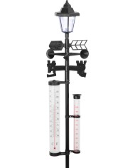 Meteostanica SWS29, 158 cm, záhradný zrážkomer, teplomer, solárna lampa, smer vetra
