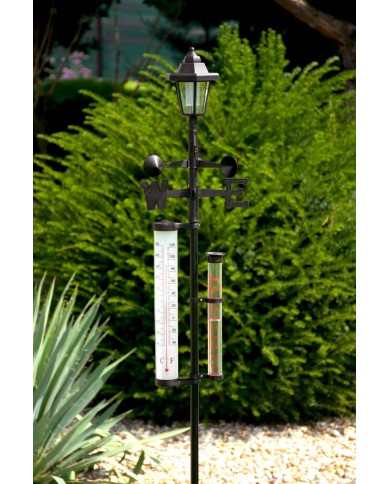 Meteostanica SWS29, 158 cm, záhradný zrážkomer, teplomer, solárna lampa, smer vetra