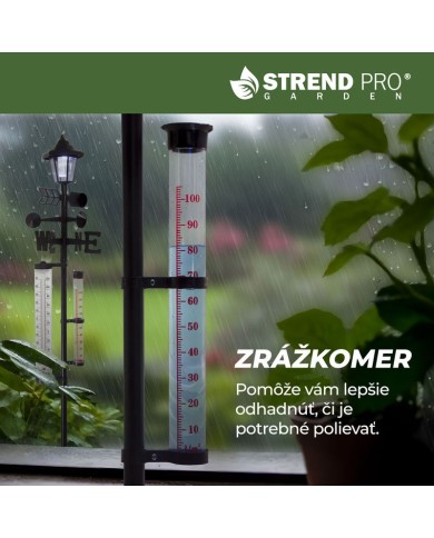 Meteostanica SWS29, 158 cm, záhradný zrážkomer, teplomer, solárna lampa, smer vetra