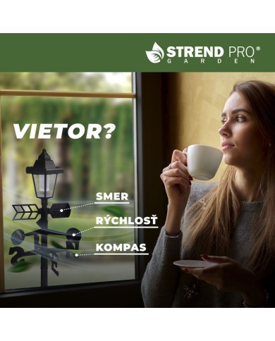 Meteostanica SWS29, 158 cm, záhradný zrážkomer, teplomer, solárna lampa, smer vetra