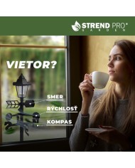 Meteostanica SWS29, 158 cm, záhradný zrážkomer, teplomer, solárna lampa, smer vetra