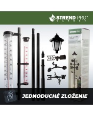 Meteostanica SWS29, 158 cm, záhradný zrážkomer, teplomer, solárna lampa, smer vetra