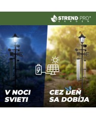 Meteostanica SWS29, 158 cm, záhradný zrážkomer, teplomer, solárna lampa, smer vetra