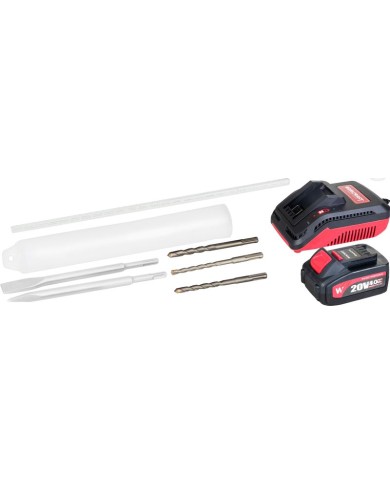 Kladivo Worcraft CRH-S20LiBDM, 20V Li-ion, ShareSYS, SDS+ 4,5J, bezuhlíkové, SET 1x akumulátor 4.0Ah, 1x rýchlonabíjačka