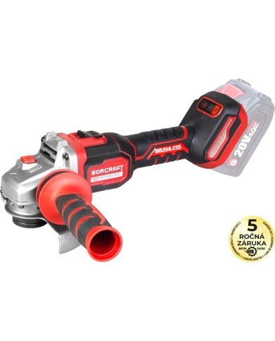Brúska Worcraft CAG-S20LiBM 125 mm, uhlová, ShareSYS , 20V Li-ion, bezuhlíková, 6 rýchlostná