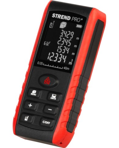 Merač vzdialenosti Strend Pro DIME 40M, laserový, EXTRA funkcia merač uhlov
