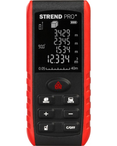 Merač vzdialenosti Strend Pro DIME 40M, laserový, EXTRA funkcia merač uhlov