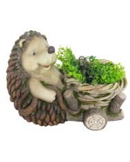 Dekorácia MagicHome Gecco, Ježko, sediaci, magnesia, 37,5x21x27,5 cm