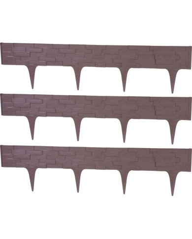 Palisáda StonePalisade L-2,37 m, tmavá hnedá, bal. 3 ks, 790x95/200 mm, UV