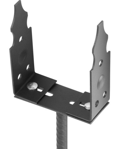 Podpera na hranoly ASU2, 80-125 mm, pätka ozdobná, nastaviteľná, zápustná