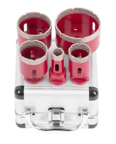 Sada vyrezávačov Strend Pro Premium, DCB11S5, 20-35-45-55-72 mm, M14, diamant, korunky, professional