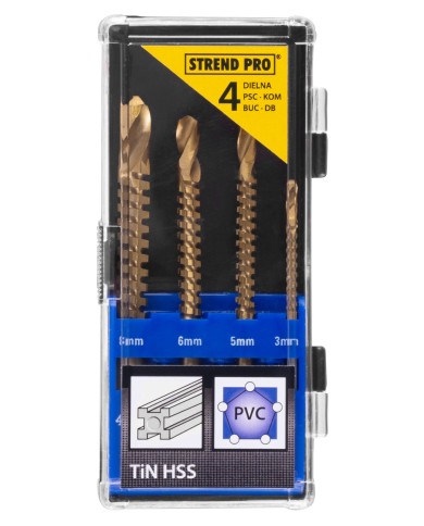 Sada vrtákov Strend Pro RS003, frézovacích, 4 dielna, 3-4-6-8 mm