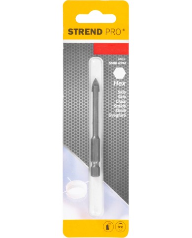 Vrták do skla Strend Pro GSD714, 8 mm, stopka Hex