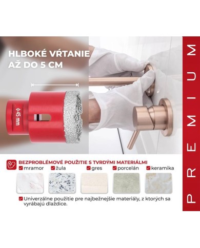 Vyrezávač Strend Pro Premium DCB11, 45 mm, M14, korunka, diamant, professional