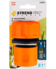 Rýchlospojka Strend Pro Garden, s prietokom 1", STOP, záhradná, MAX FLOW
